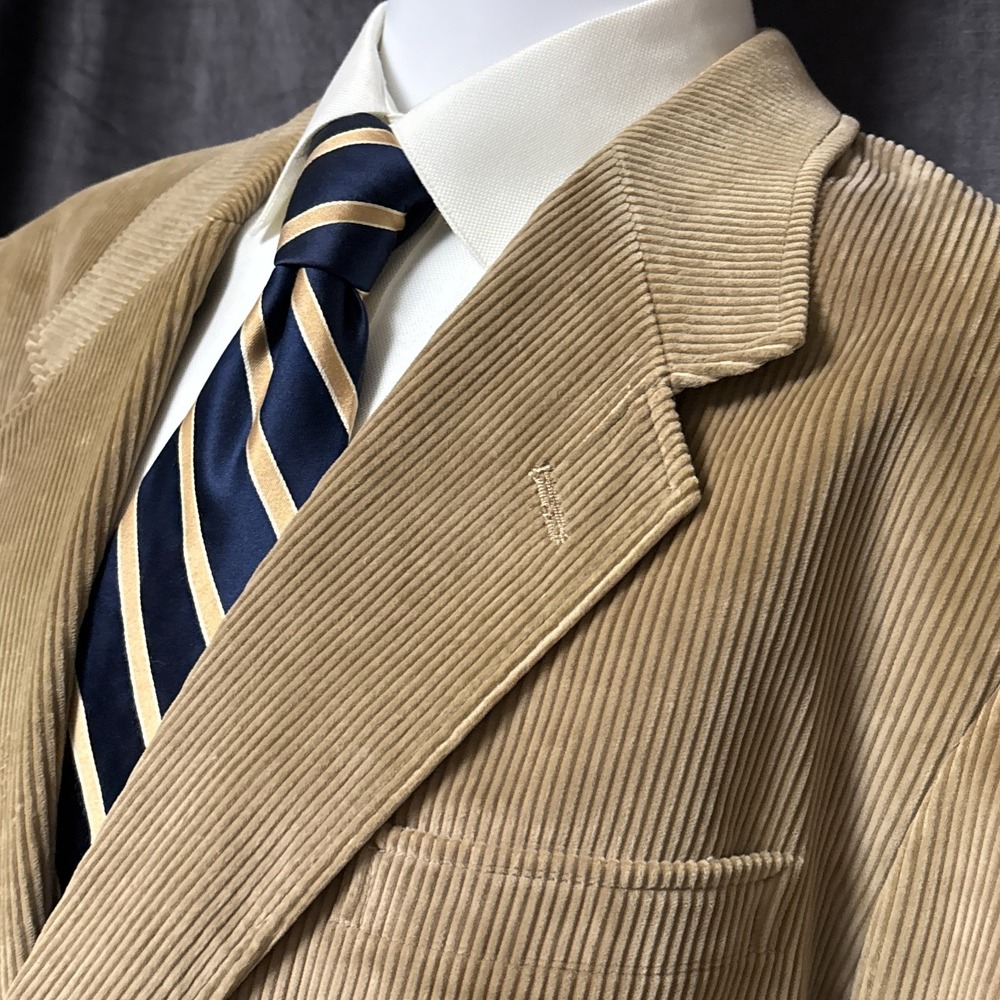 Vintage David Taylor Sport Coat 46R Brown Corduroy Blazer Jacket 90s y2k Grunge